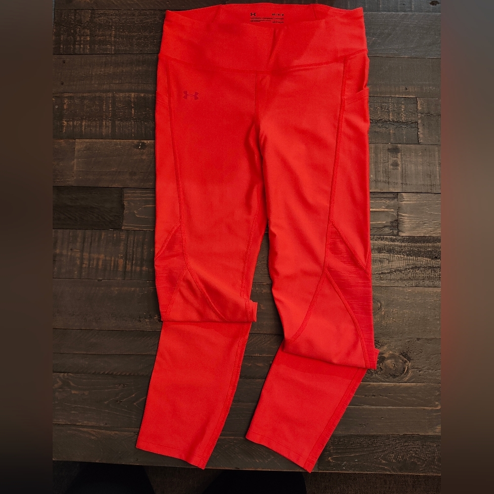 Under Armour HeatGear Compression Leggings in Bright Orange